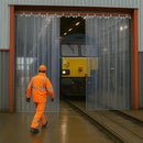 Train Shed Pvc Strip Curtains – Swivel Hinge, R3 Behind Fit