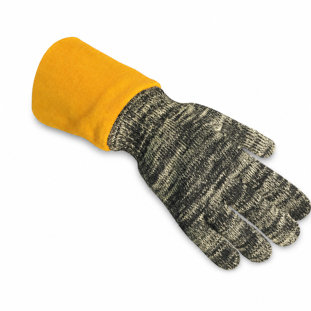 100°C Heat-Resistant Leather Protective Gloves with Cuff