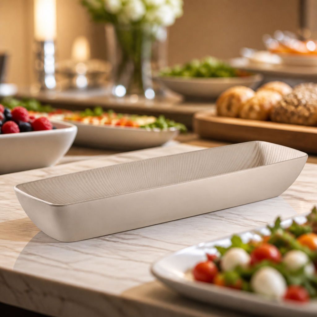 Commercial GN 2/4 Melamine Serving Bowl 3.5 Ltr 530mm