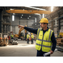 Premium High Visibility Executive Waistcoat Yellow with Reflective Tape and Multiple Pockets for Safety and Convenience