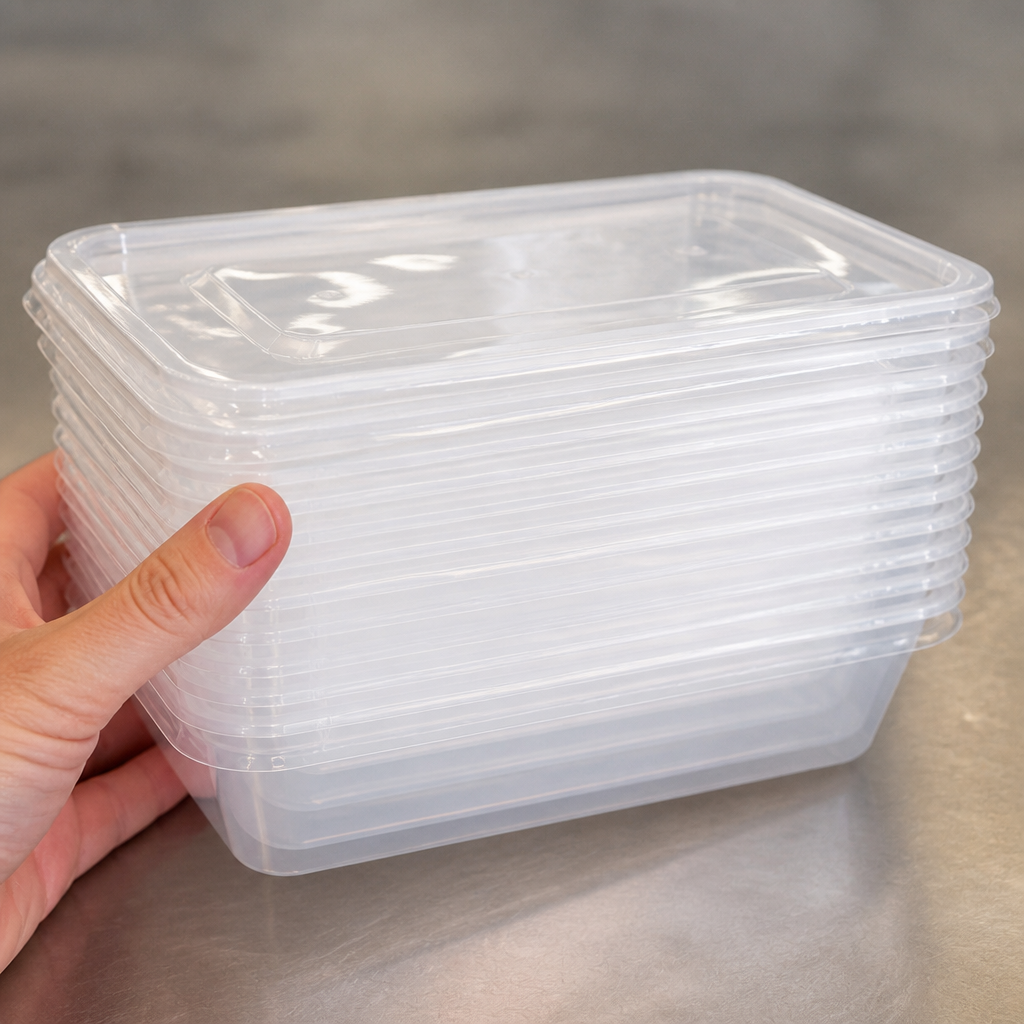 500ml recyclable commercial takeaway food containers 250 pack