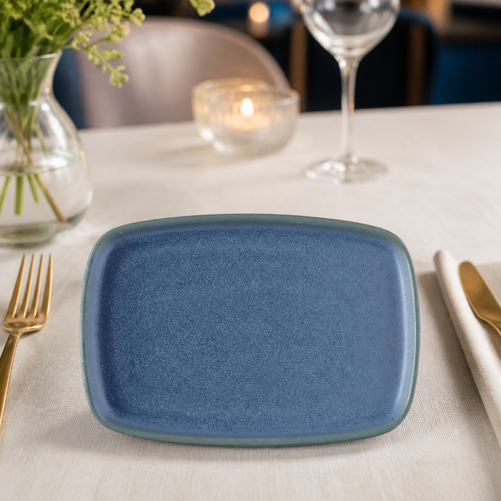 Commercial Oblong Plates 222x152mm Super Vitrified Ceramic 6 Pack