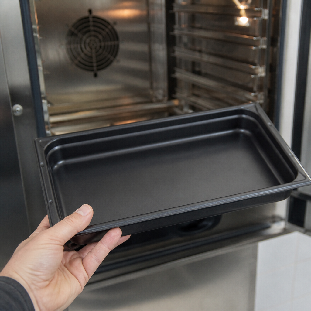 Commercial 1/1 Gastronorm Tray 60mm Aluminium Alloy Black