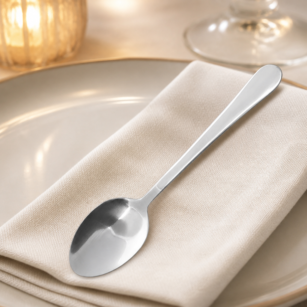 Commercial Dessert Spoons 182mm - 12 Pack Stainless Steel