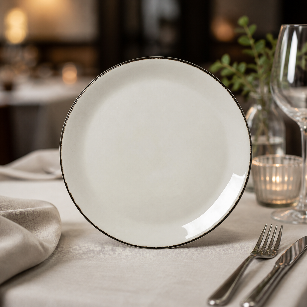 Commercial Charcoal Dapple Coupe Plates 280mm - 12 Pack