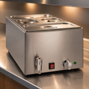 21Ltr Commercial Bain Marie with Drain Tap and Pans