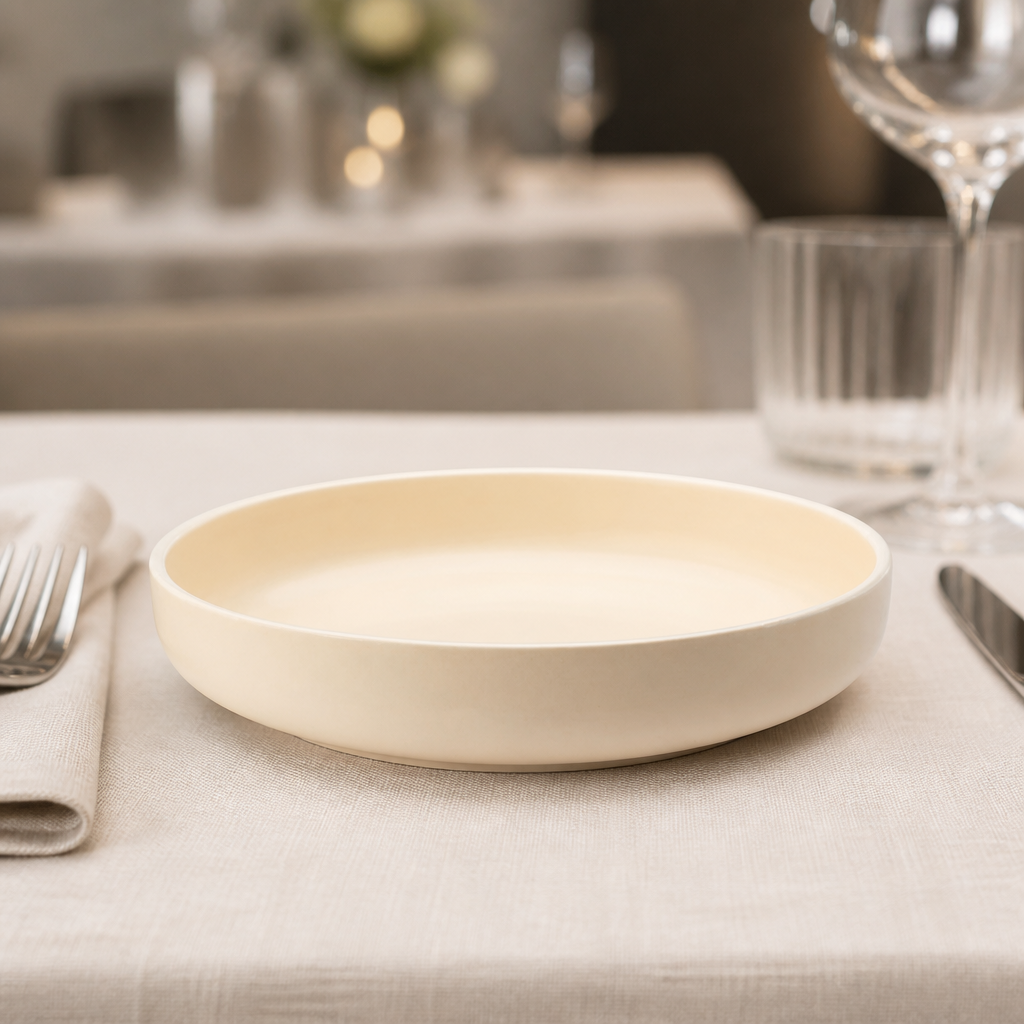 Commercial Vitrified Porcelain Bowls 240mm Vanilla 6 Pack