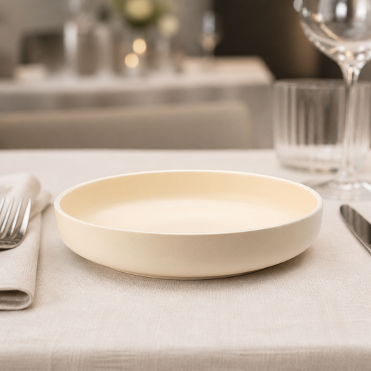 Commercial Vitrified Porcelain Bowls 240mm Vanilla 6 Pack