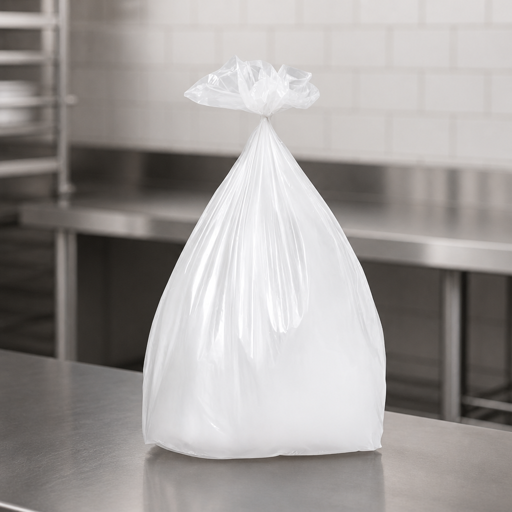 Pack of 200 clear medium duty bin bags 70Ltr
