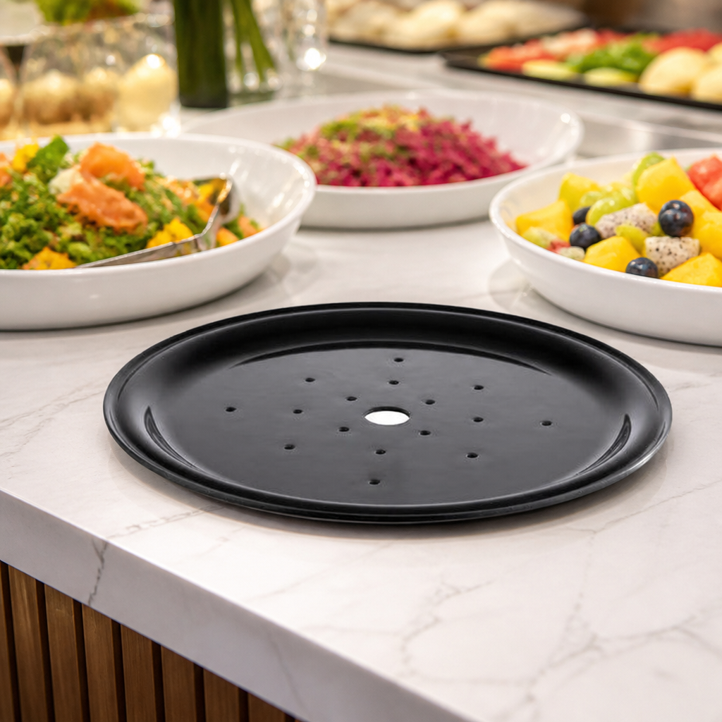 Commercial Melamine Bowl with Drip Tray Insert 330mm 2 Pack