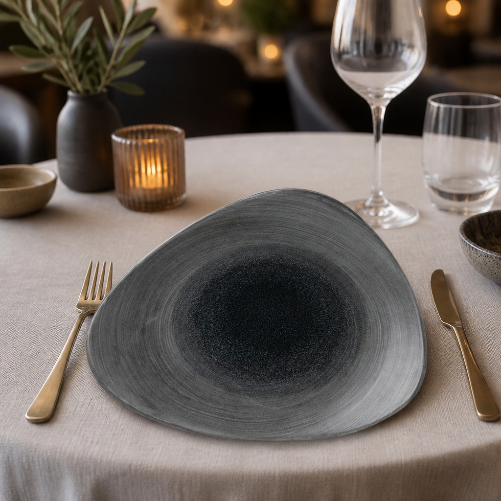 Commercial Aqueous Grey Plates 254mm 12 Pack