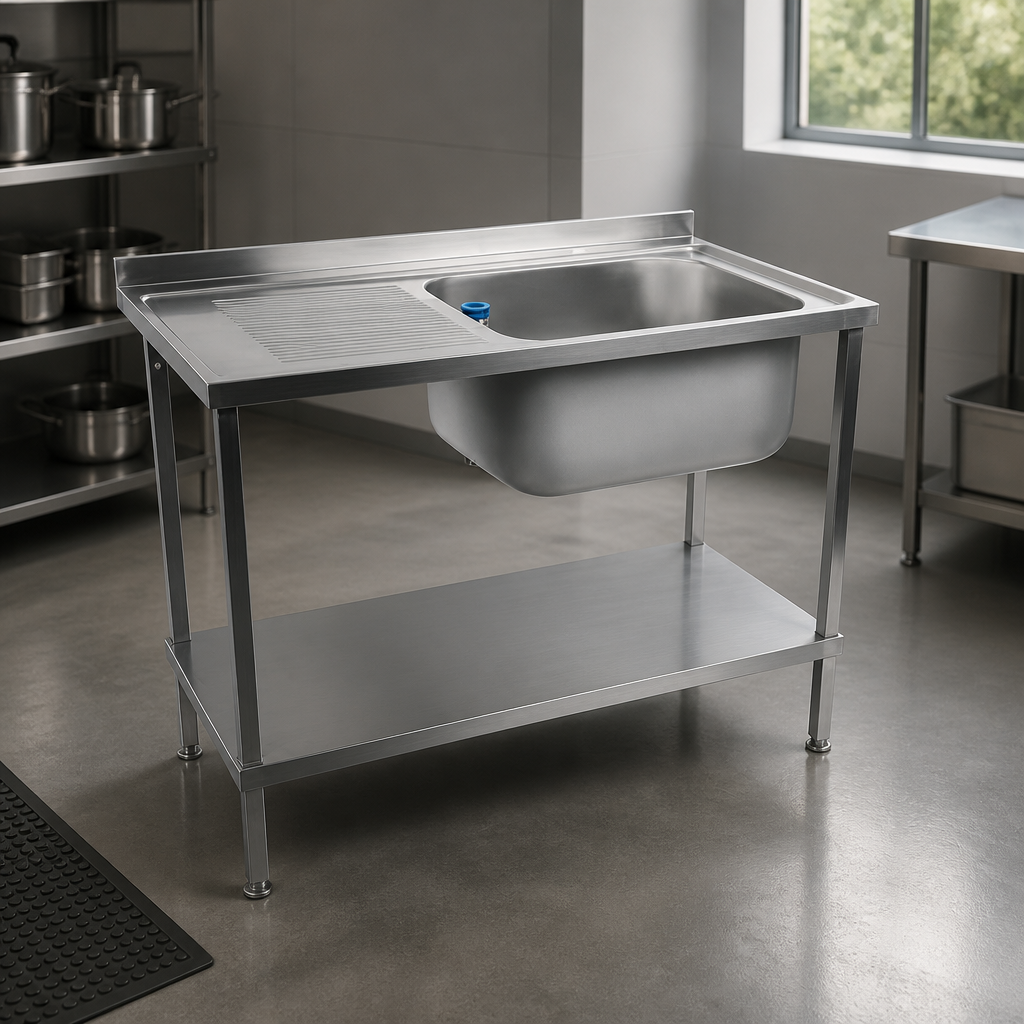 Commercial Stainless Steel Sink 1000mm Left Hand Drainer