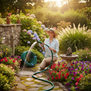 Premium Heavy Duty Garden Hose Pipe 1/2" x 15M - Durable Green PVC for Outdoor Use