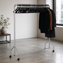 Commercial Metal Garment Rail 30 Capacity Cloakroom Hanger