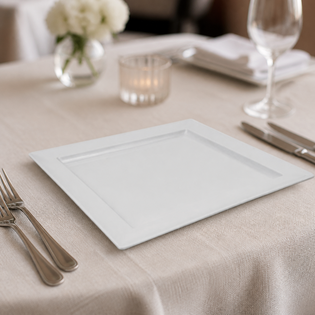 Commercial Melamine Square Tray 375mm for display purposes