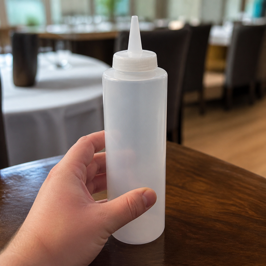 12oz Clear Commercial Squeeze Sauce Bottle for Dispensing