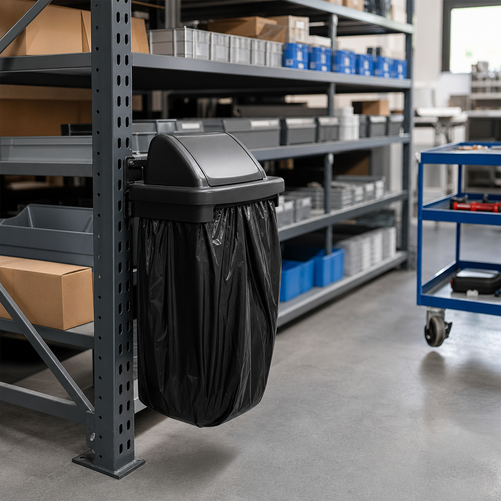110 Litre Plastic Bin Bag Holder with Swing Lid