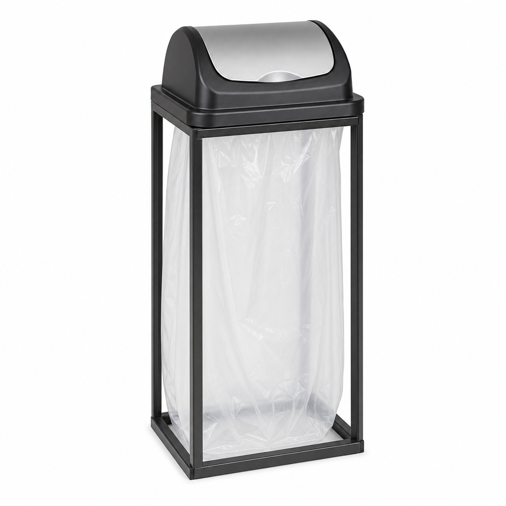 110 Litre Plastic Bin Bag Holder with Swing Lid