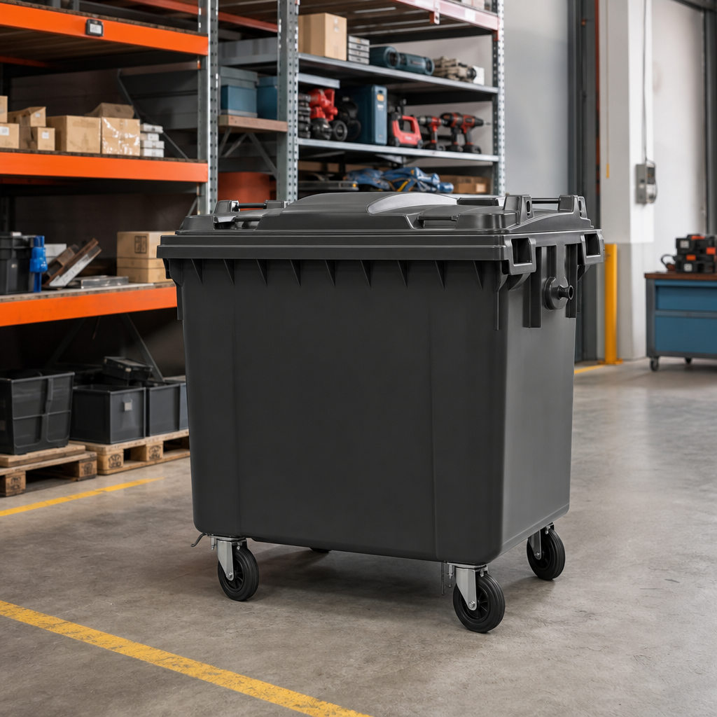 1100L Heavy Duty Outdoor Wheelie Bin