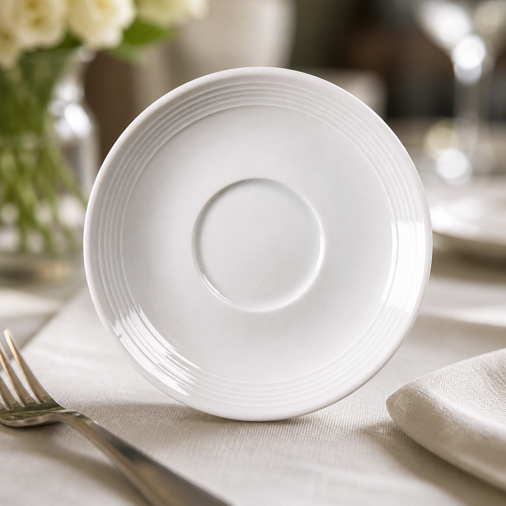 Commercial Linear Stacking Saucers 60mm - 12 Pack