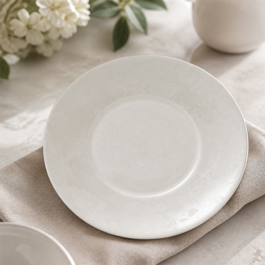 Crushed Velvet Saucers Set for Commercial Catering 6 Pack