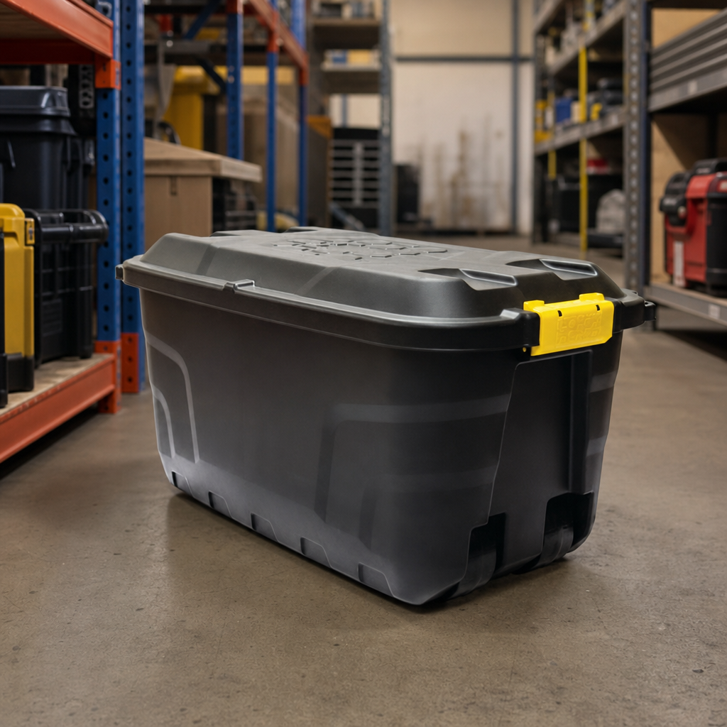 110L Heavy Duty Wheeled Storage Trunk with Clip Lid