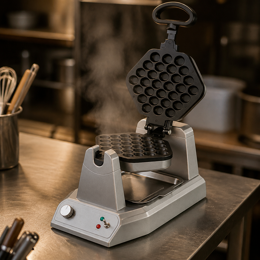 Commercial Bubble Waffle Maker for 25 waffles per hour