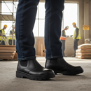 Premium Heavy Duty Chelsea Boot with Steel Toe Cap, Shock Absorbing Heel, and Slip Resistant Sole for Comfort and Durability