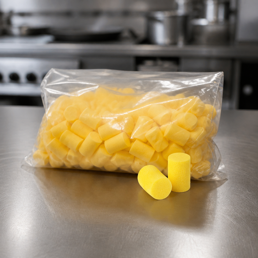 Disposable Earplugs Pack of 250 for Commercial Kitchen Safety