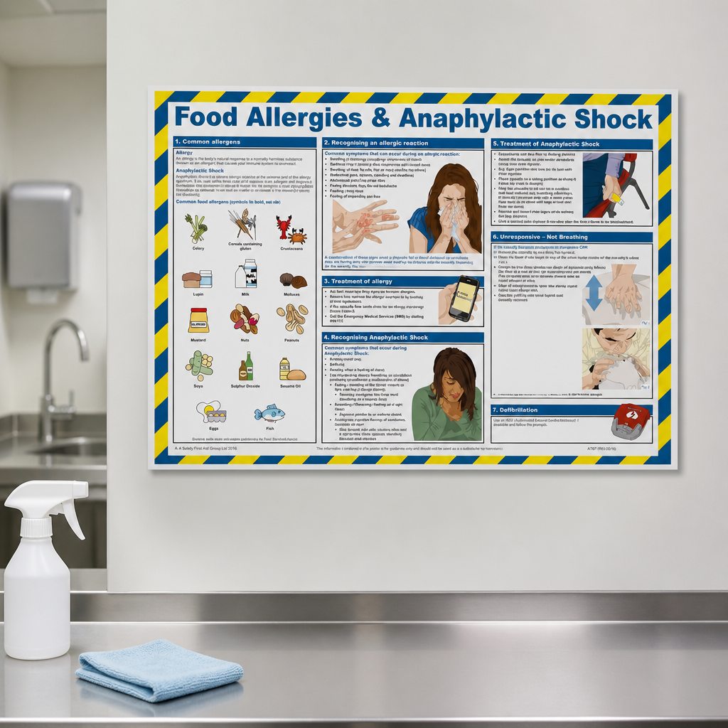 Food Allergies Anaphylactic Shock Poster 590x420mm Commercial
