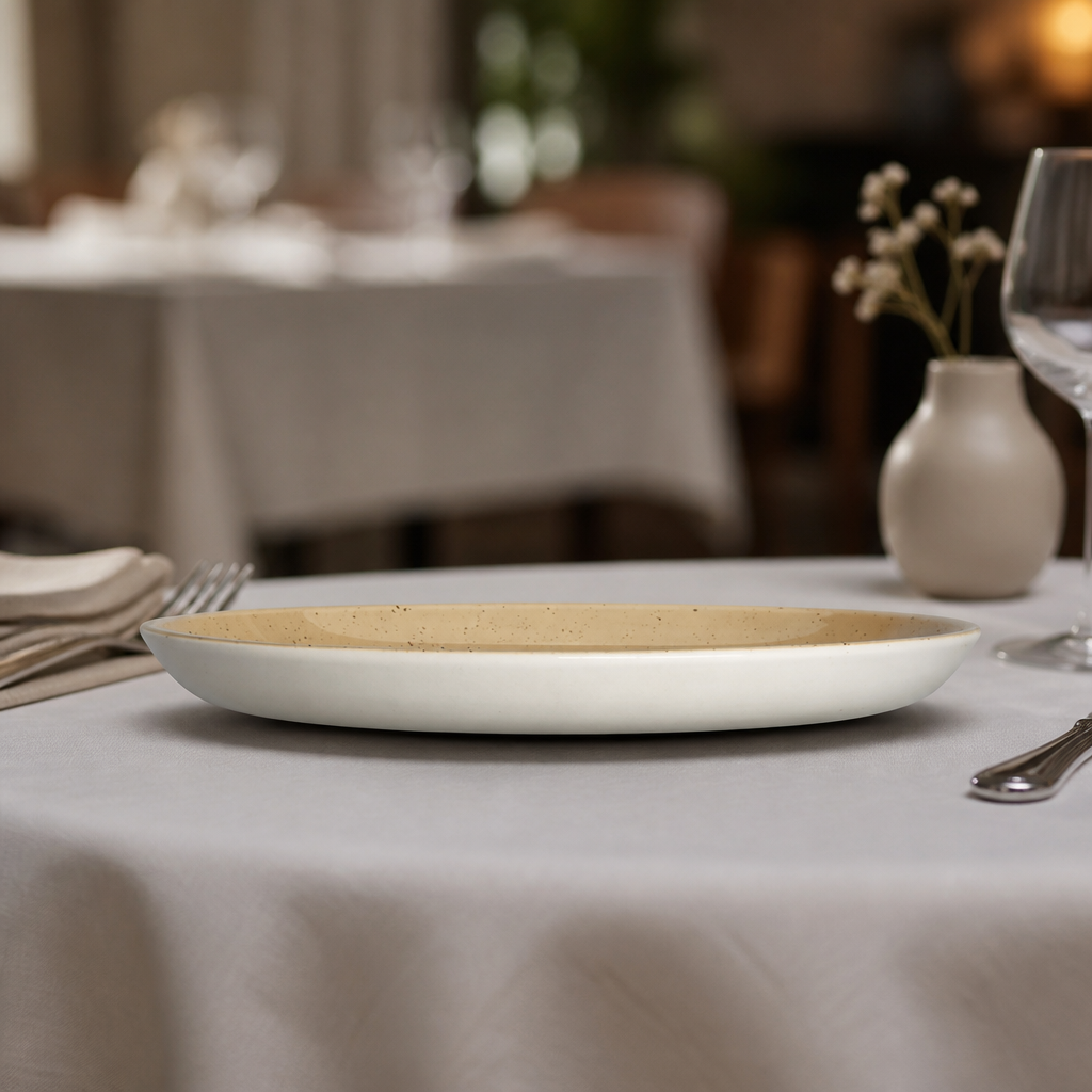 Commercial Coupe Plates 280mm Dijon Yellow - 12 Pack
