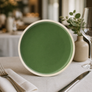 Commercial Vitrified Porcelain Plates 240mm Forest Green 6 Pack