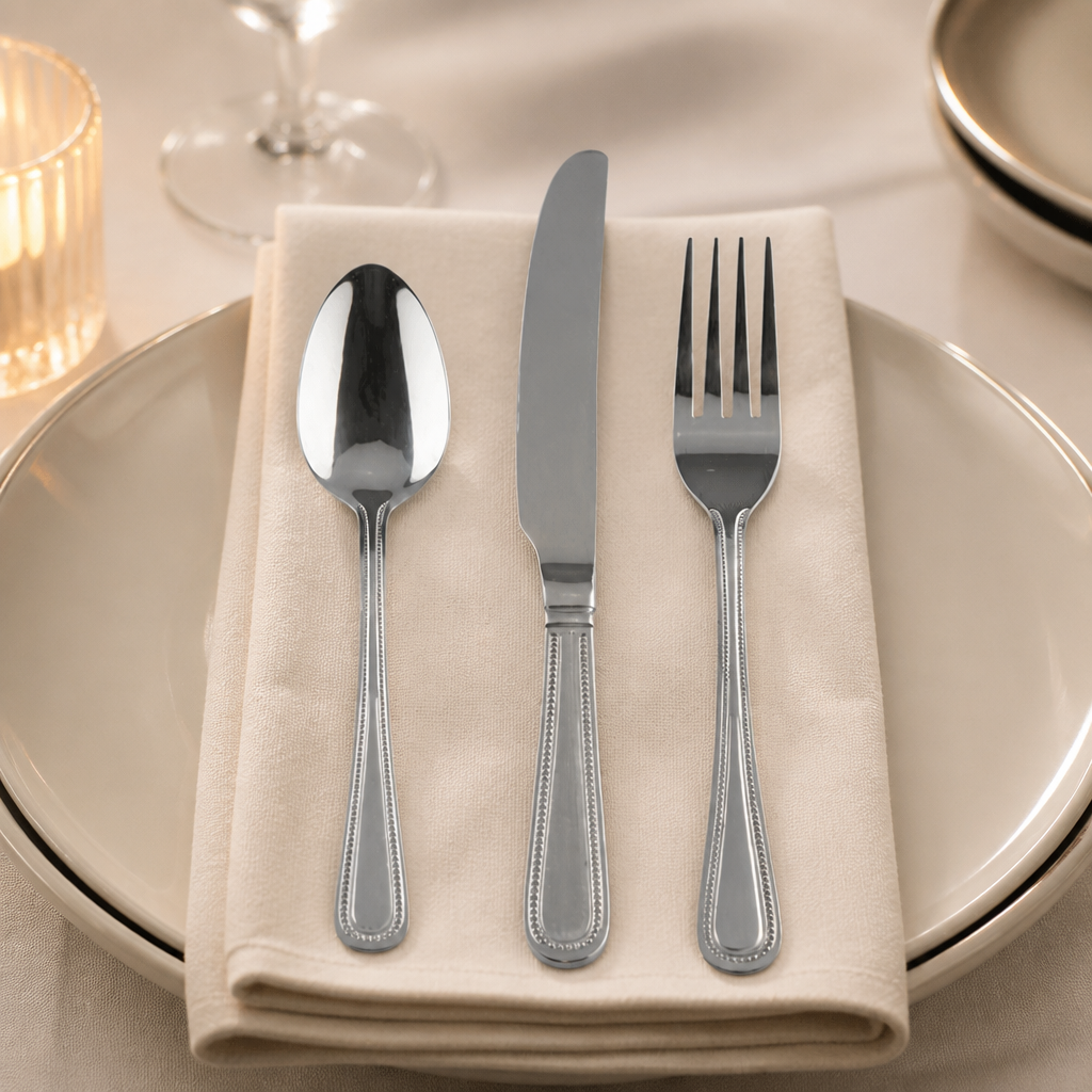 Commercial Bead Cutlery Sample Set - 3 Pack Stainless Steel