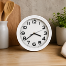 Commercial Kitchen Wall Clock Durable White APS Plastic 12 Inch