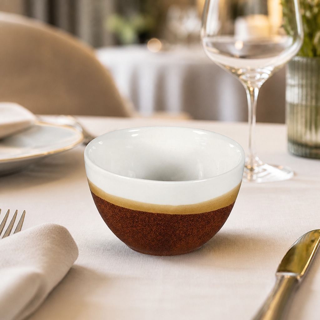 Commercial Open Sugar Bowls 230ml Brown Ceramic 12 Pack