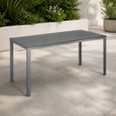 Commercial Outdoor Slatted Table 1560mm Grey HDPE Contract Use
