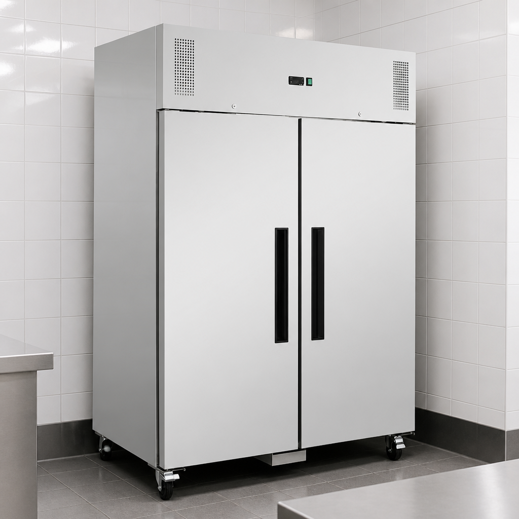Commercial Double Door Upright Freezer 1200Ltr Capacity