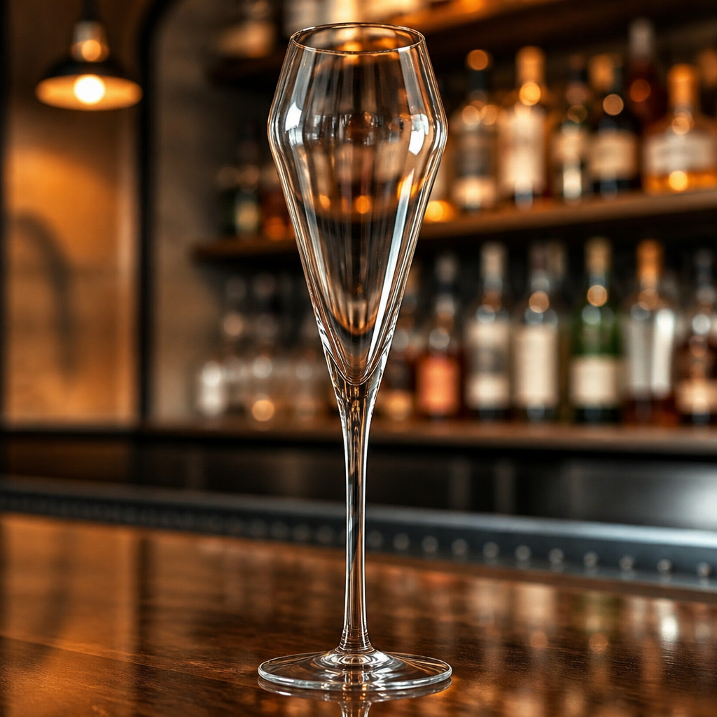 6 pack of 220ml clear commercial champagne glasses