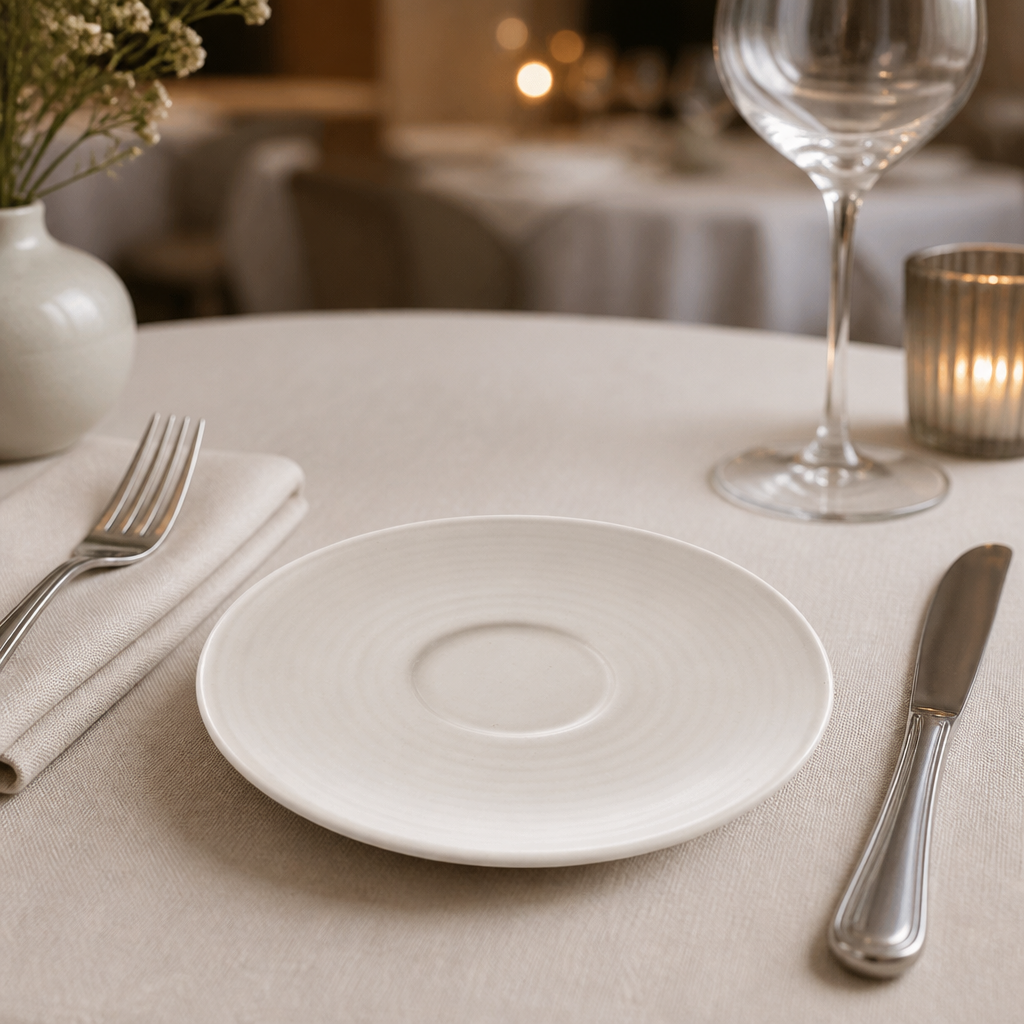 Commercial Vitrified Stoneware Saucers 162mm - 6 Pack