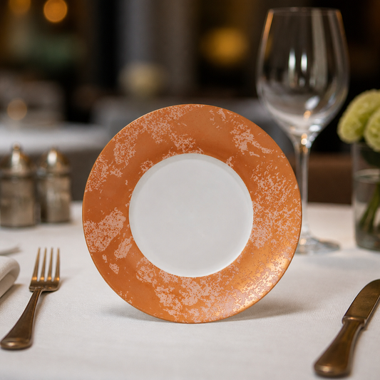 Set of 6 Crushed Velvet Saucers for commercial catering use