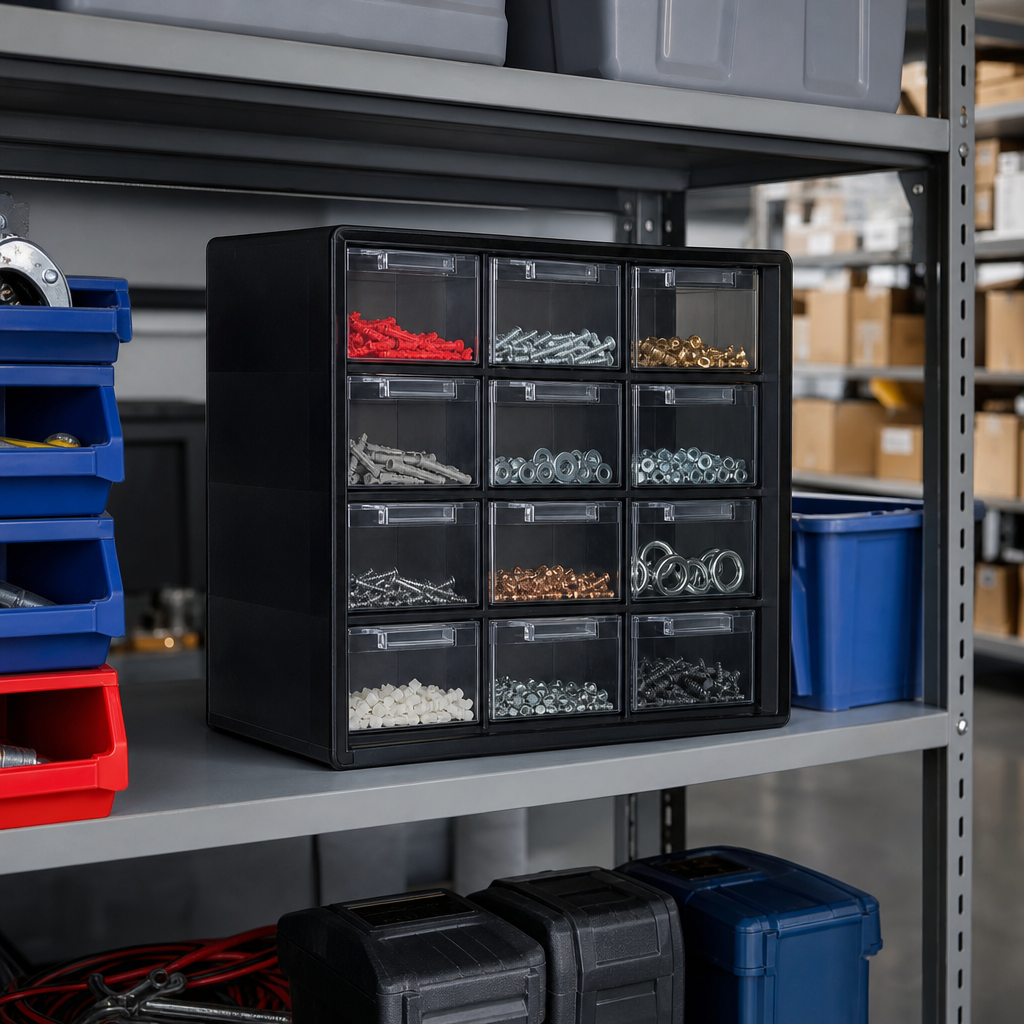 12 Drawer Small Parts Storage Cabinet
