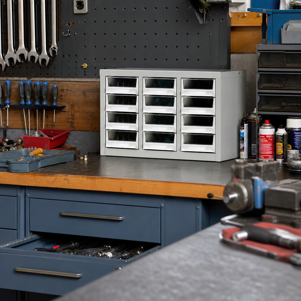 12 Drawer Small Parts Storage Cabinet