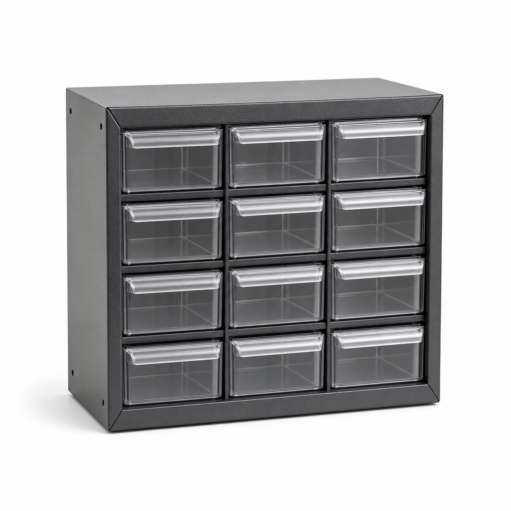 12 Drawer Small Parts Storage Cabinet
