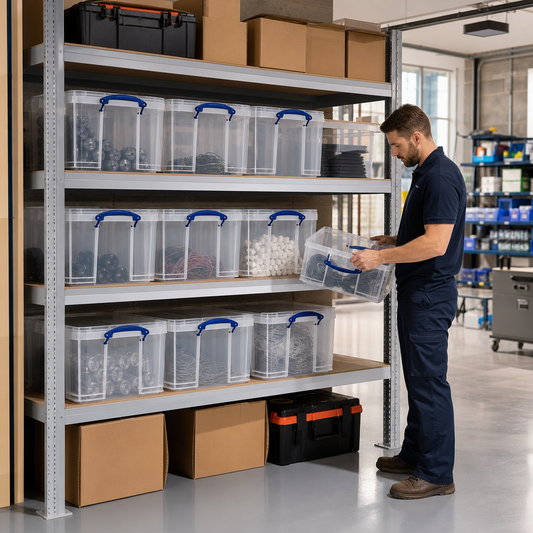 12 Litre Clear Plastic Storage Boxes With Lids