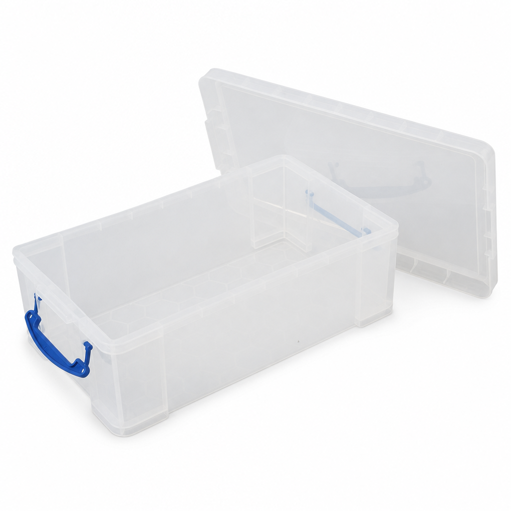 12 Litre Clear Plastic Storage Boxes With Lids