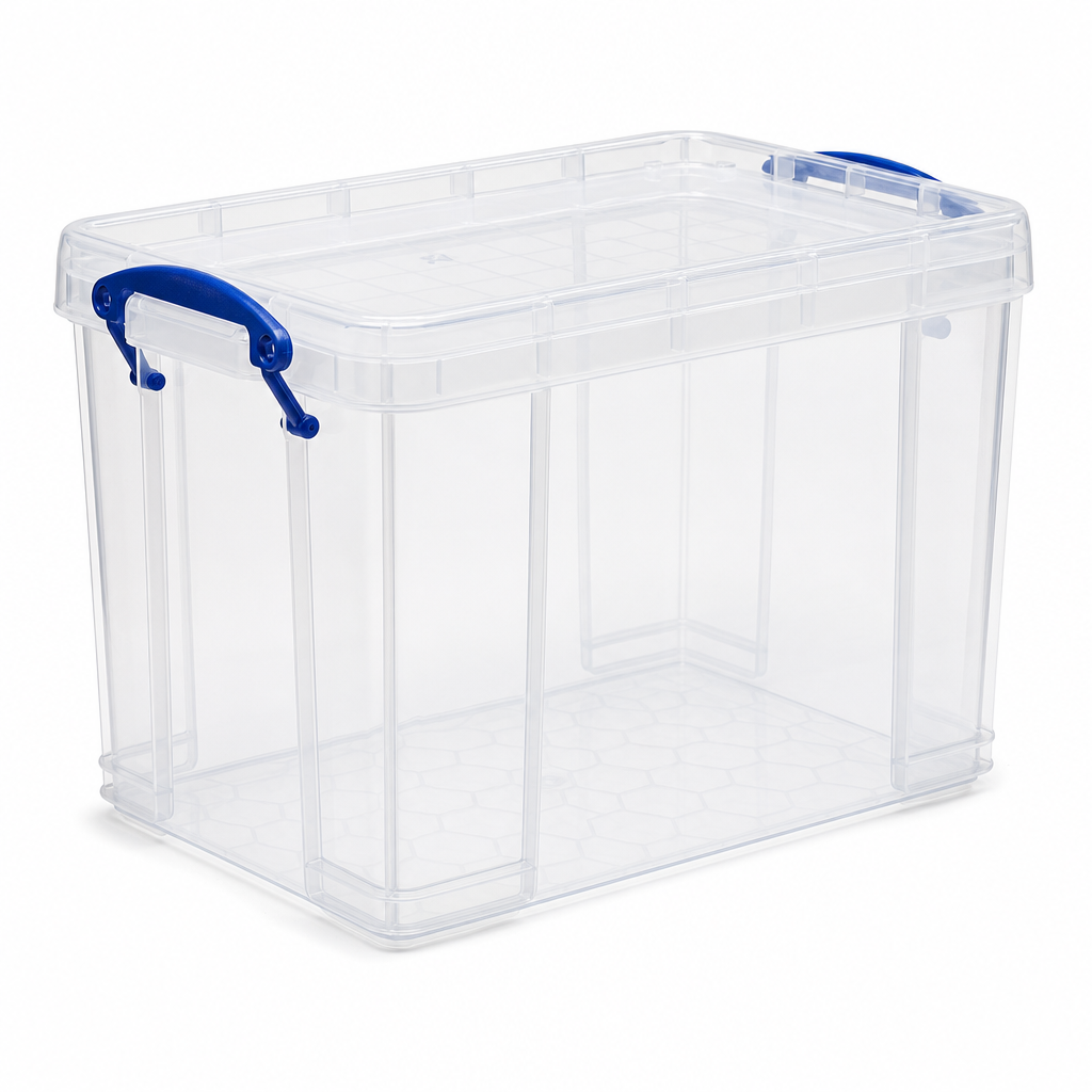 12 Litre Clear Plastic Storage Boxes With Lids