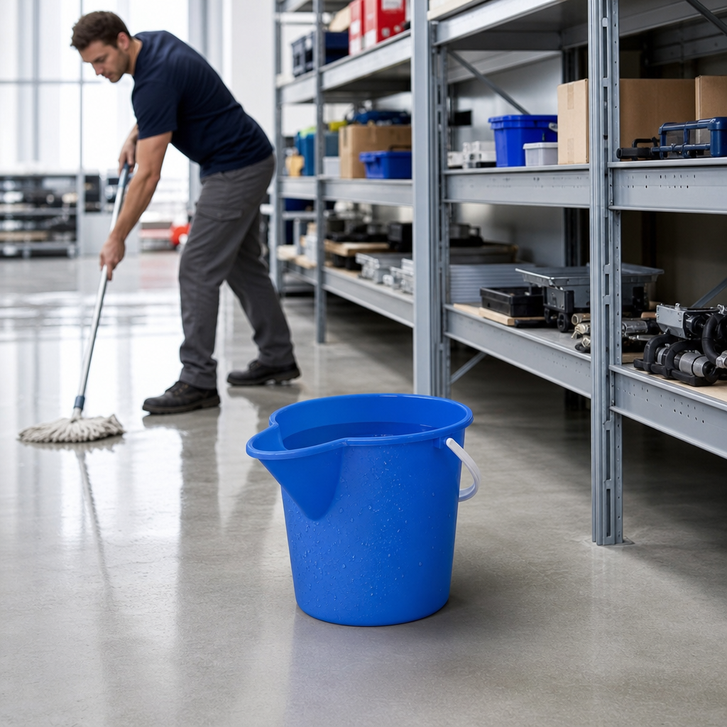12 Litre Plastic Cleaning Bucket with Pouring Spout