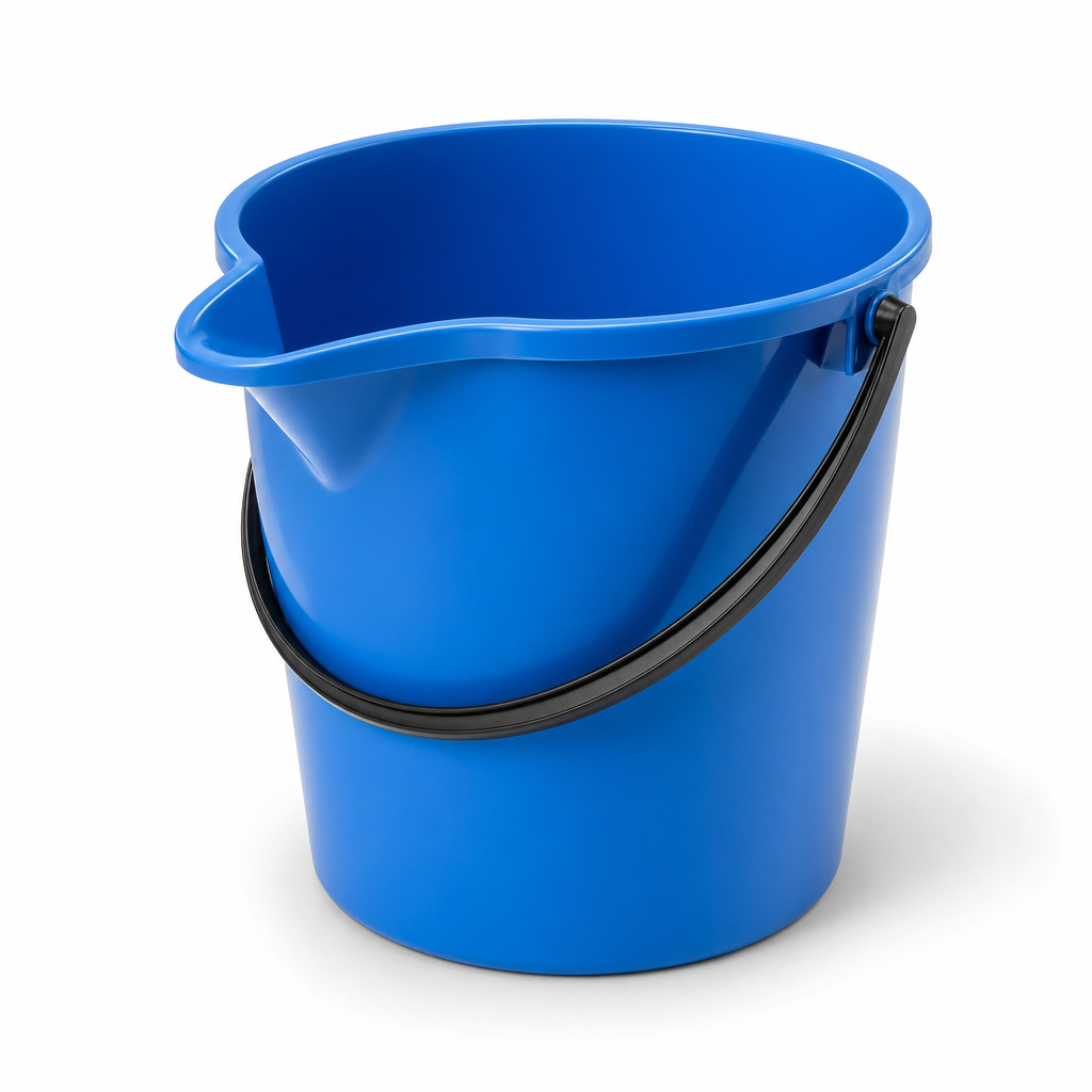 12 Litre Plastic Cleaning Bucket with Pouring Spout