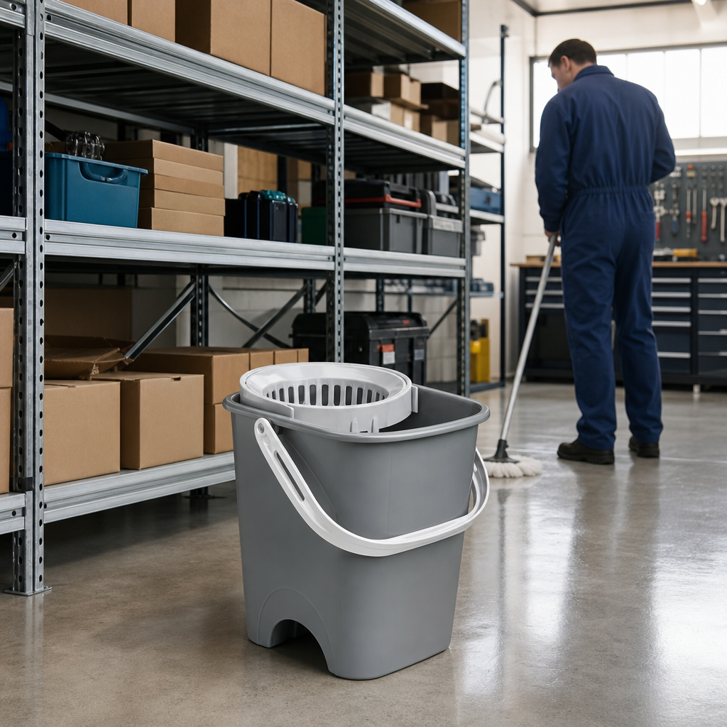 12 Litre Plastic Mop Bucket with Wringer