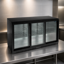 Commercial Back Bar Cooler 320Ltr Sliding Doors Beer Fridge